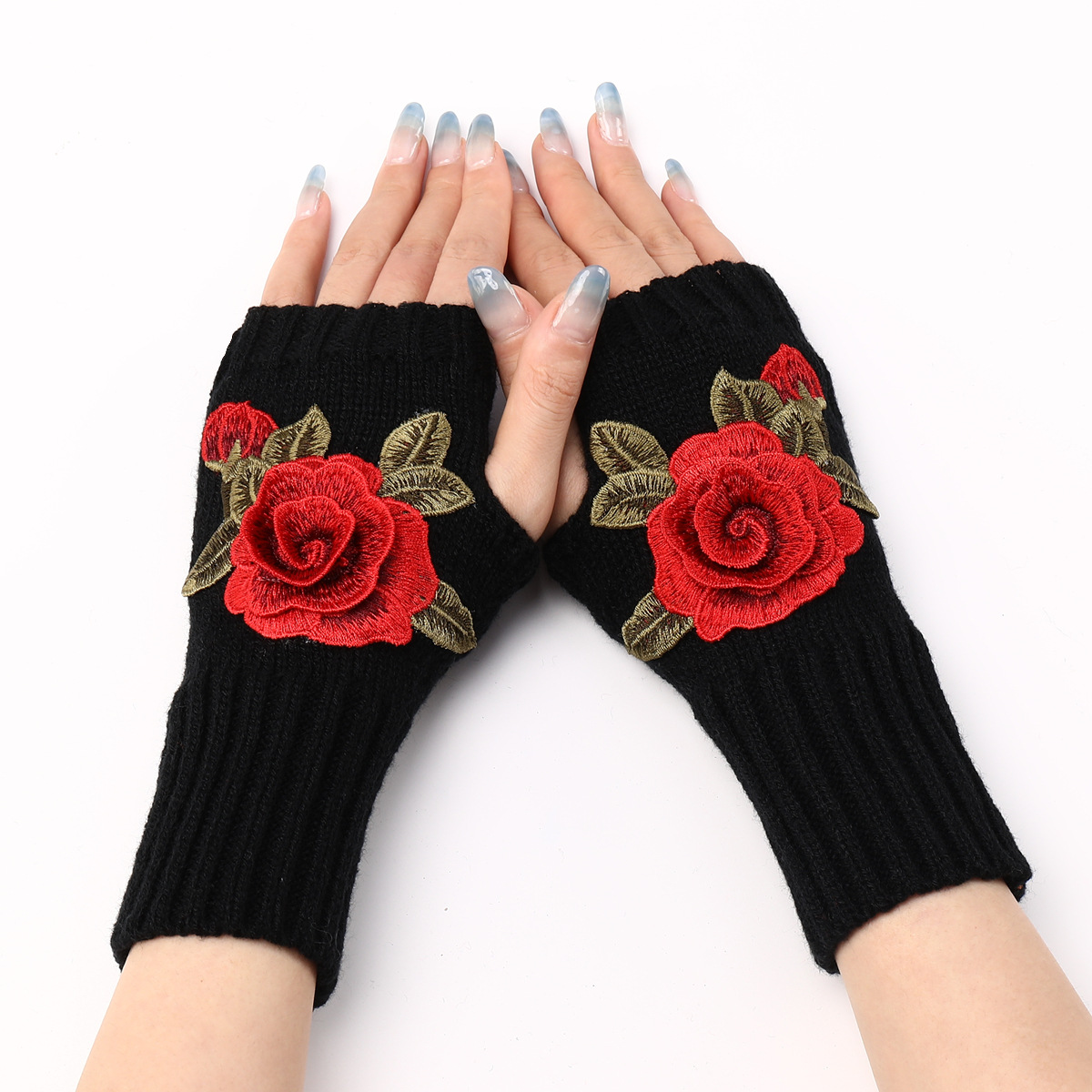 🎄Early Christmas Sale 49% OFF🌸Vintage Floral Embroidered Knitted Gloves✨Buy 3 Get 10% OFF & Free Shipping