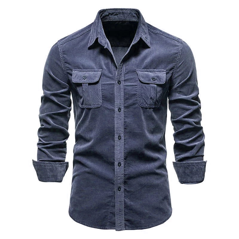 Men's Corduroy Button-up Shirt