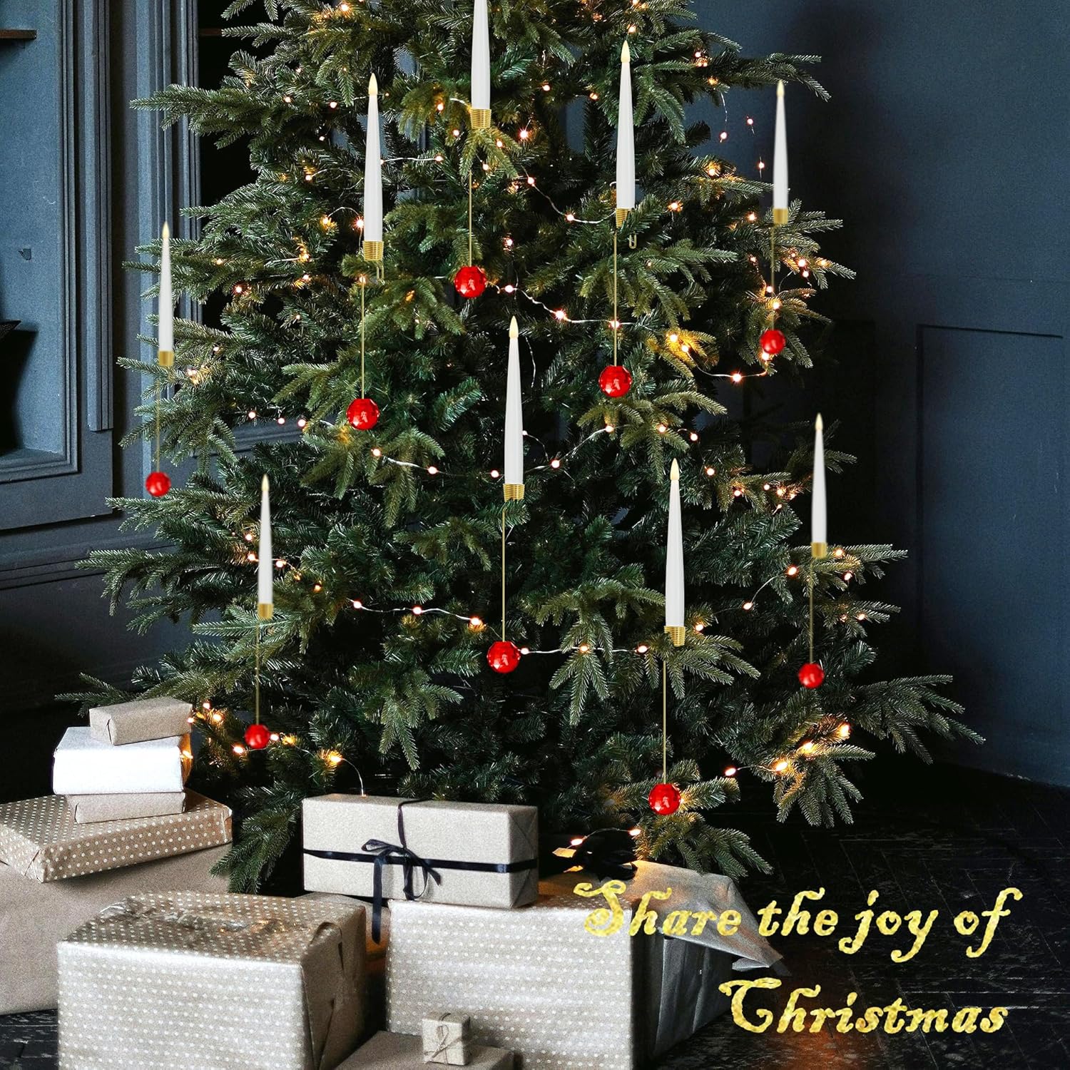 🎄CHRISTMAS ON SALE🔥Christmas Tree Candles with Hooks & Remote - 8 Pack