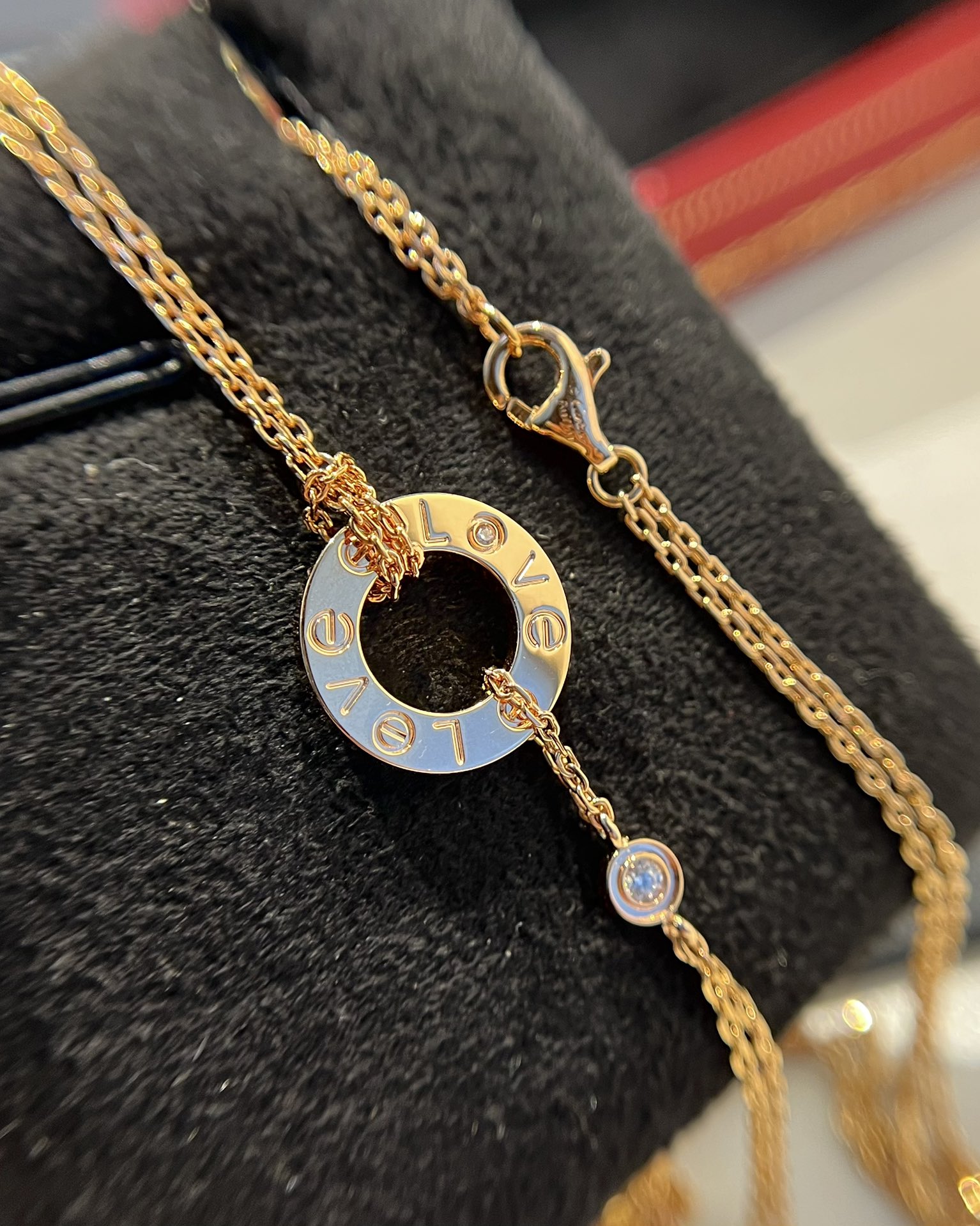 Cartier r Love series small cake necklace