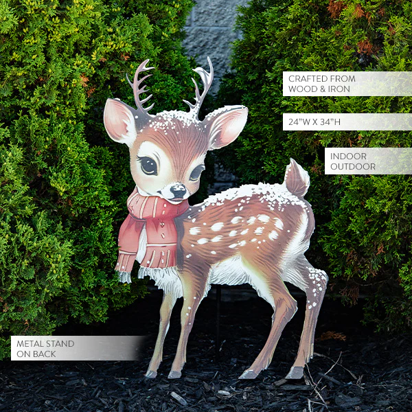 🎄Early Christmas Sale 49% OFF🎄Vintage-Inspired Indoor/Outdoor Deer Cutout - 34 Inch Tall