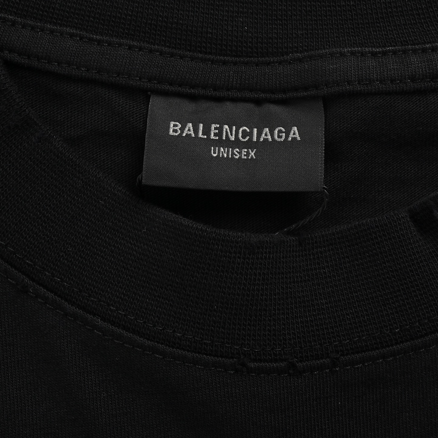Balenciaga, letters on the chest, foam printed, washed and used short sleeves