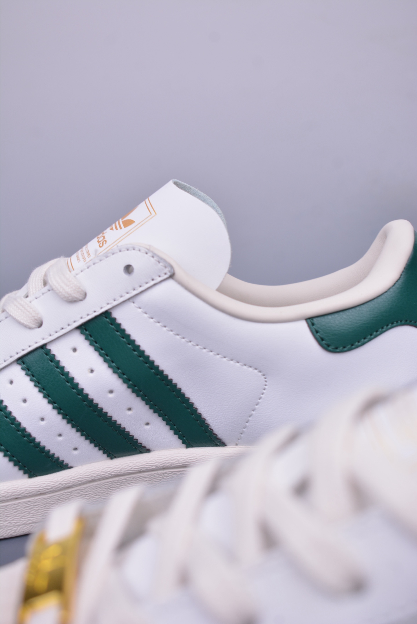 Adidas Originals Superstar II Sneakers White, Green and Gold Label EG4958