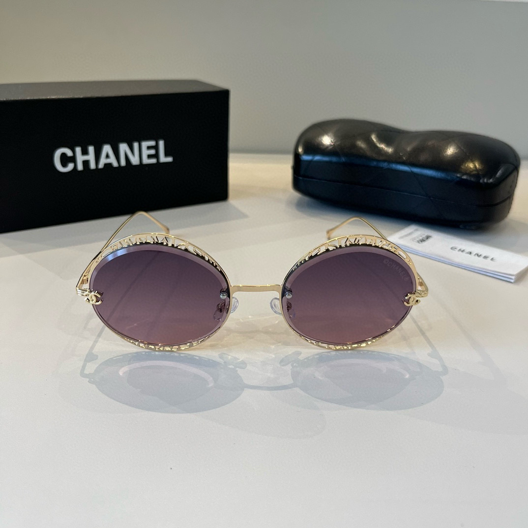 Chanel round frame sunglasses