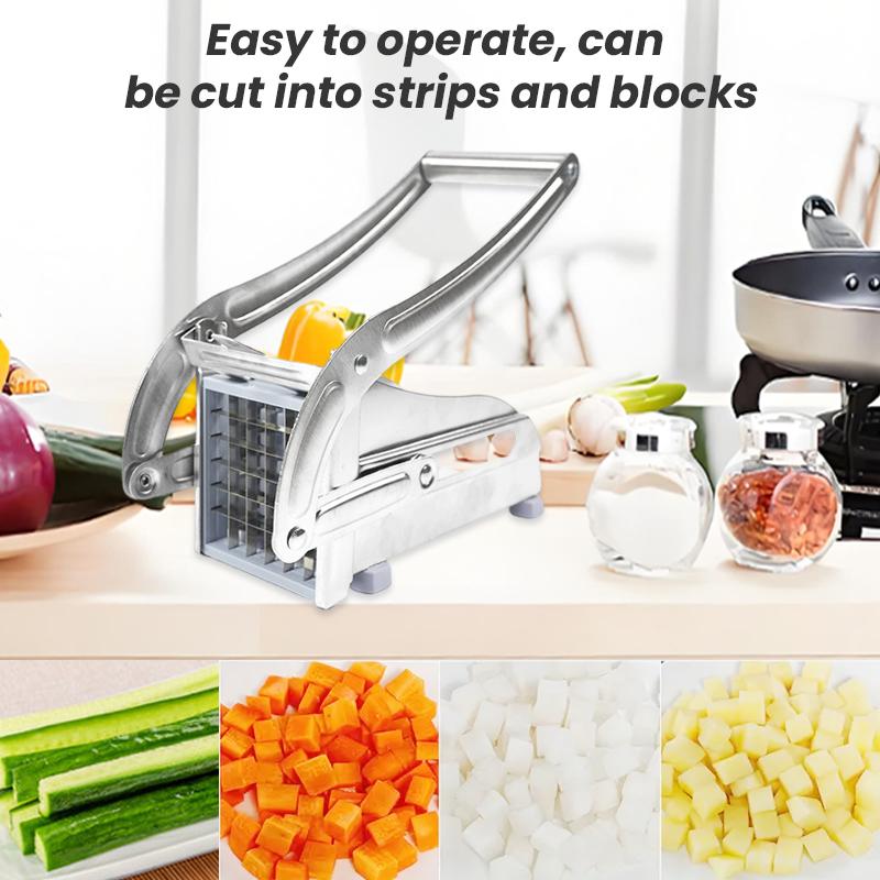 🔥Last Day 50% OFF🔥Stainless Steel French Fry Cutter with 2 Blades-Buy 2 Free Shipping