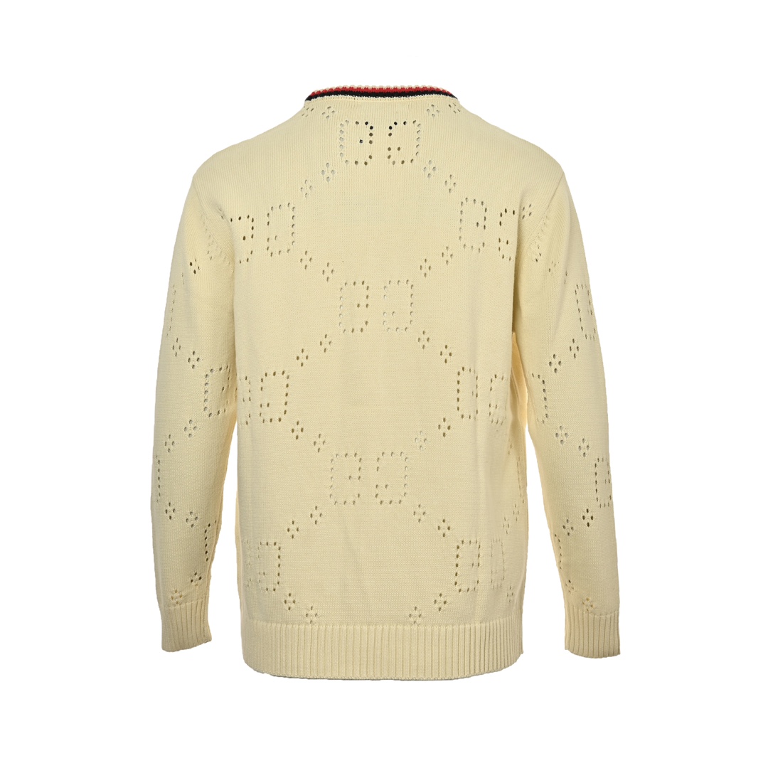 Gucci 24Fw Double G hollow crew neck sweater