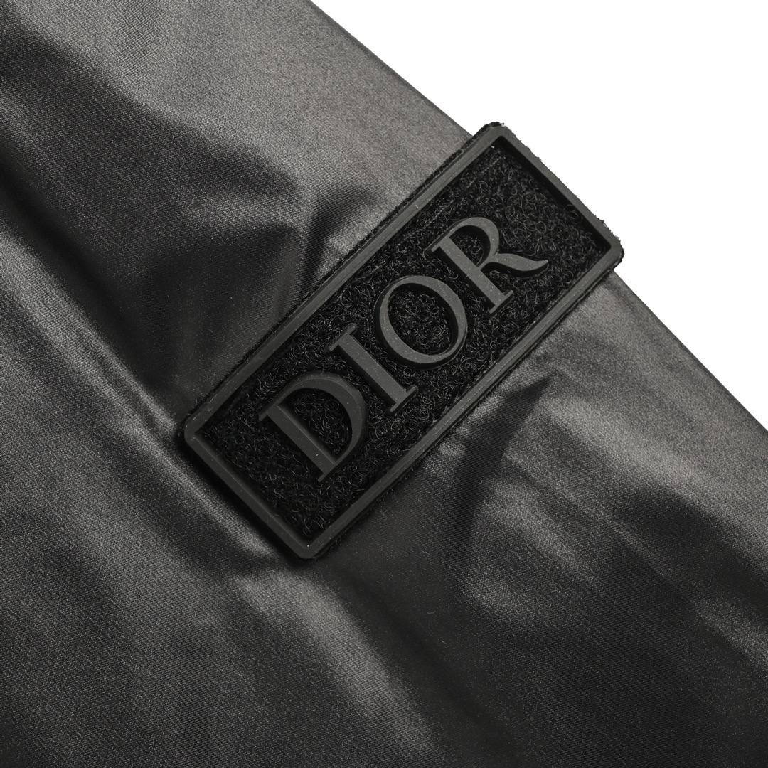 Dior 24Fw jacquard silk hooded jacket with sleeve badge