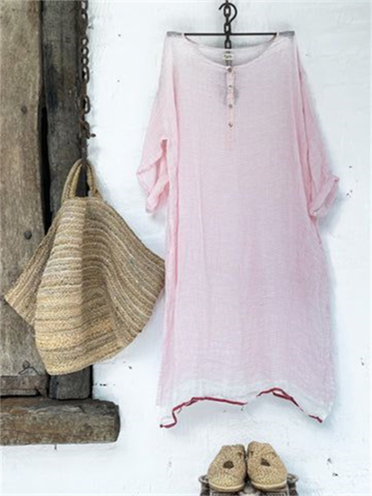 Button Up Oversize Comfy Maxi Dress