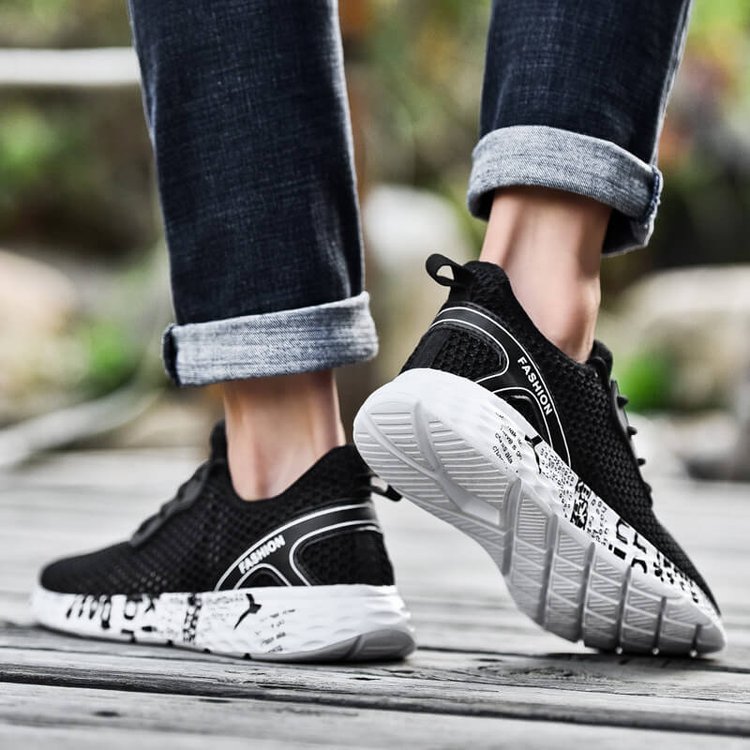 Men's Summer Graffiti Cutout Sneakers
