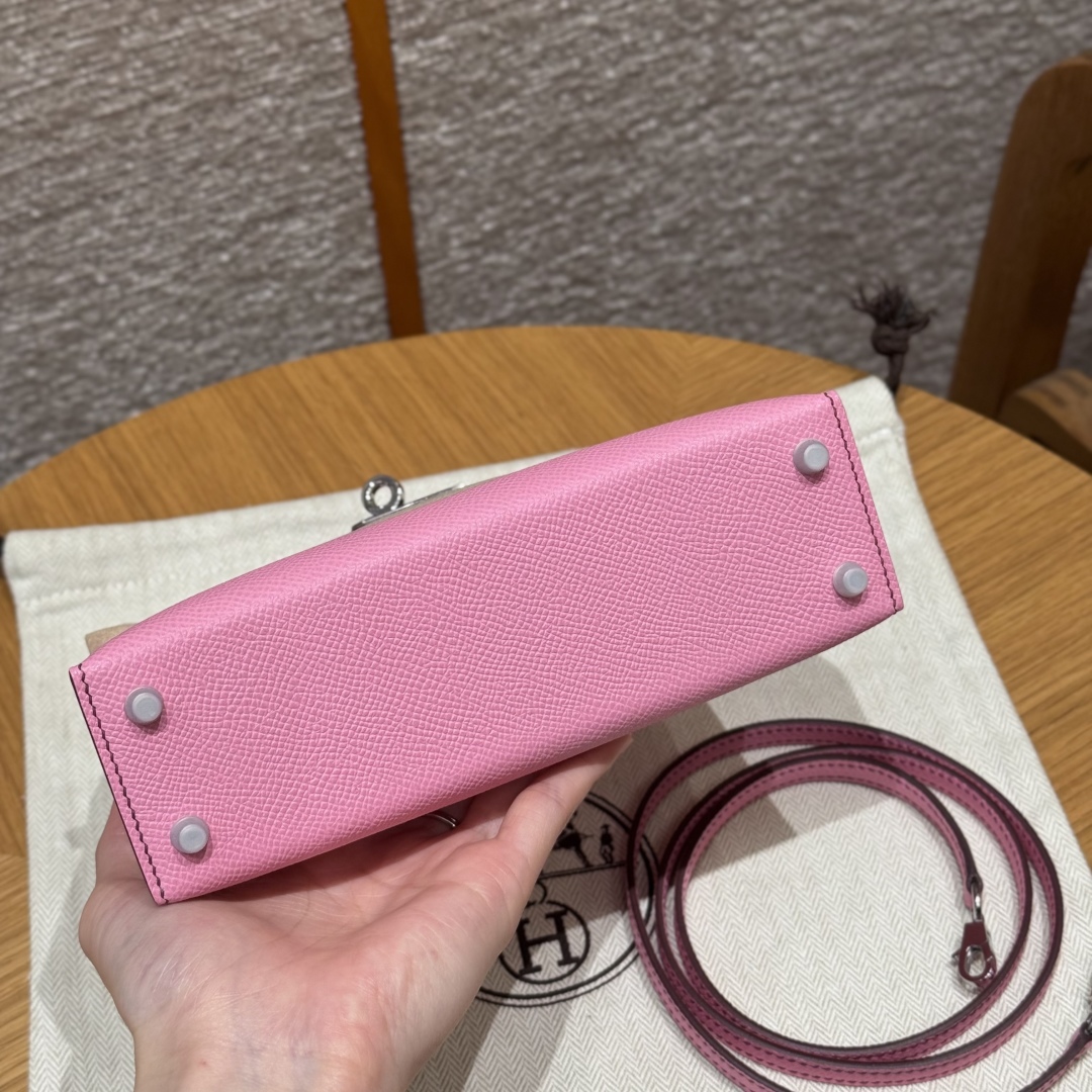 Hermes mini kelly2 5PPink handbag (handmade to order)