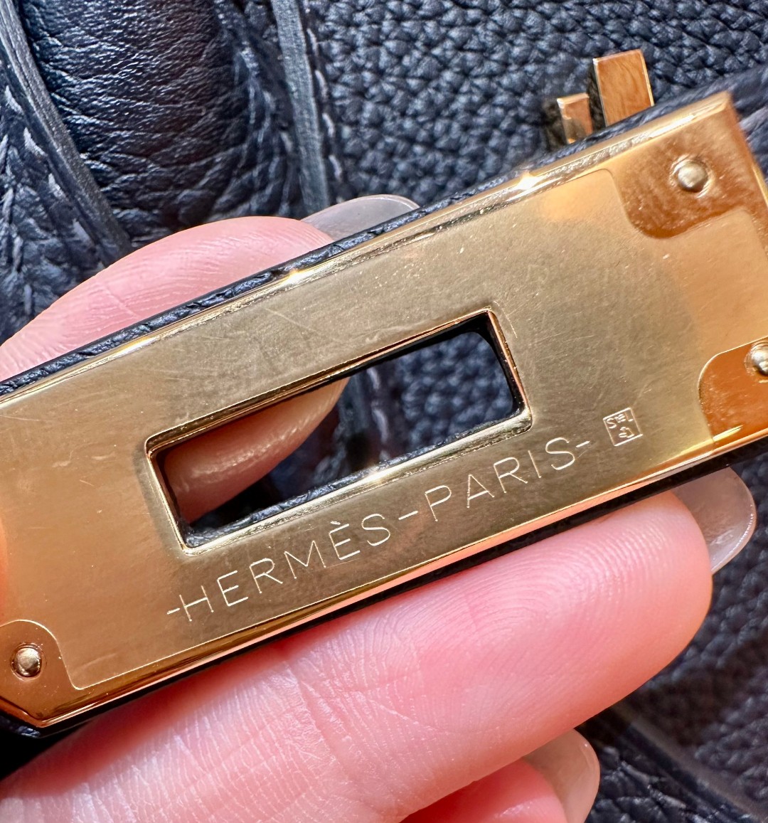 Hermes Birkin 76Bleu indigo handbag (handmade to order)