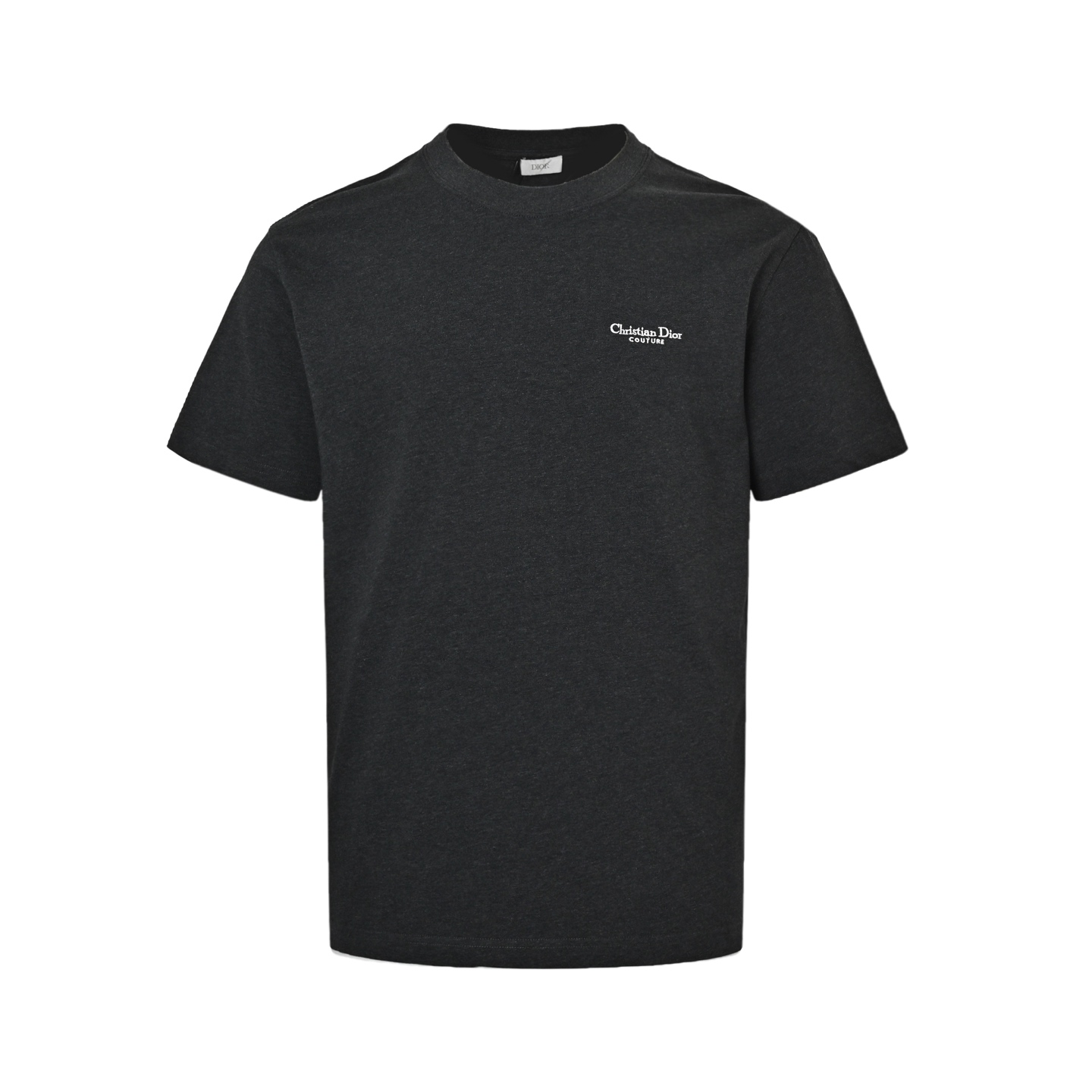 Dior embroidered letter dark grey short sleeve