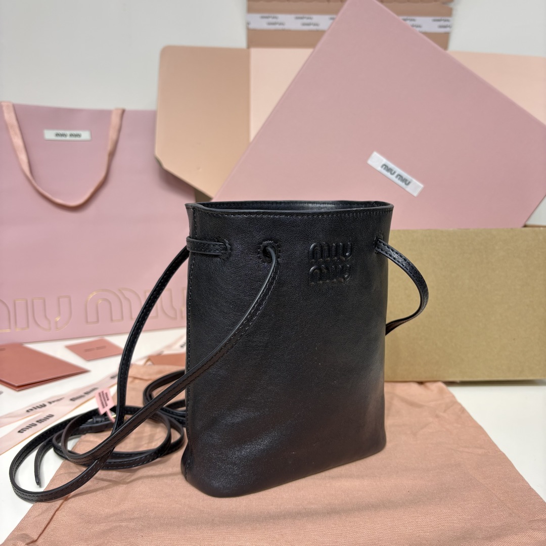Miu Miu Suede Mini Bucket Bag 5NF460