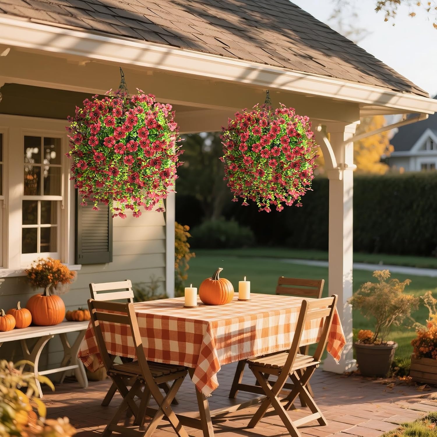 🔥LAST DAY 50% OFF🔥2 PCS Artificial Hanging Silk Fake Daisy Realistic Flowers ,UV Resistant