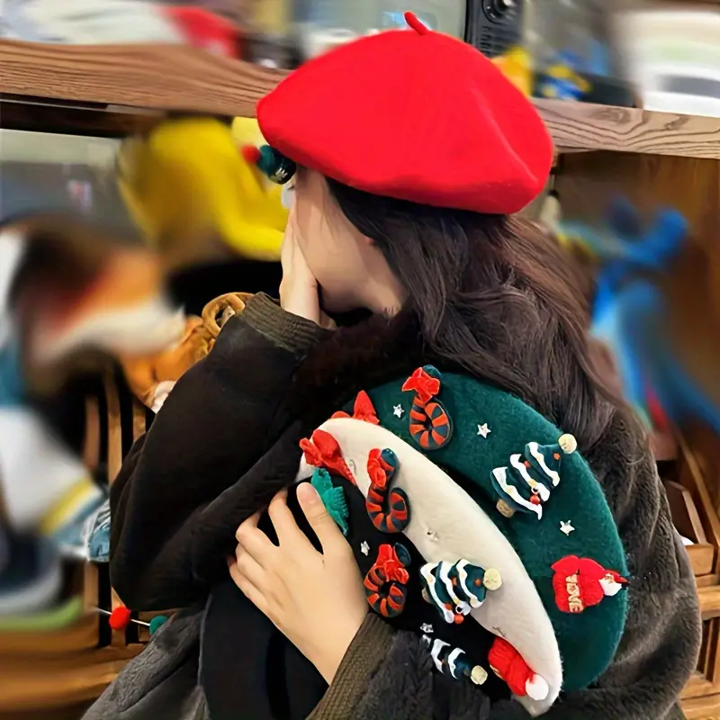 🎅🎅Cute Christmas Element Beret