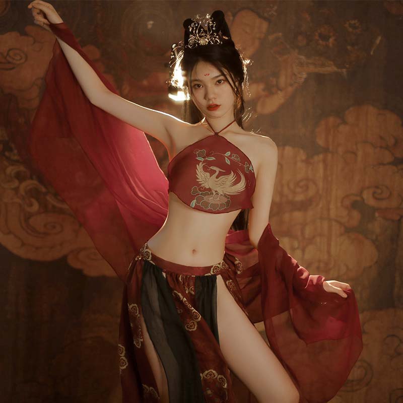Han Costume Phoenix Flower Lingerie Dress Set