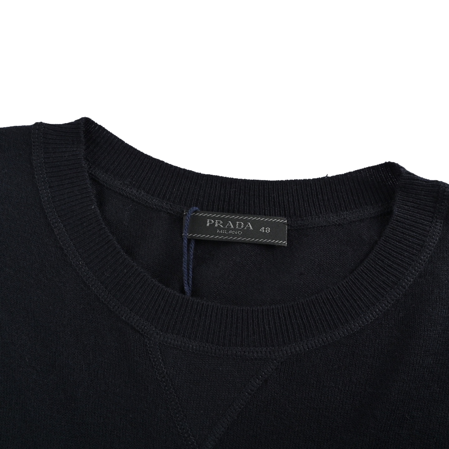 Prada 25ss classic logo jacquard knit short sleeve