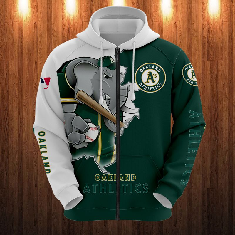 OAKLAND ATHLETICS HOODIES 3D MASCOT DESIGN