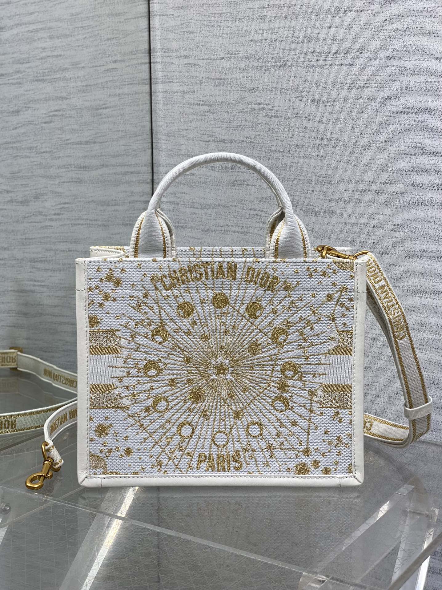Dior Embroidered Tote Small