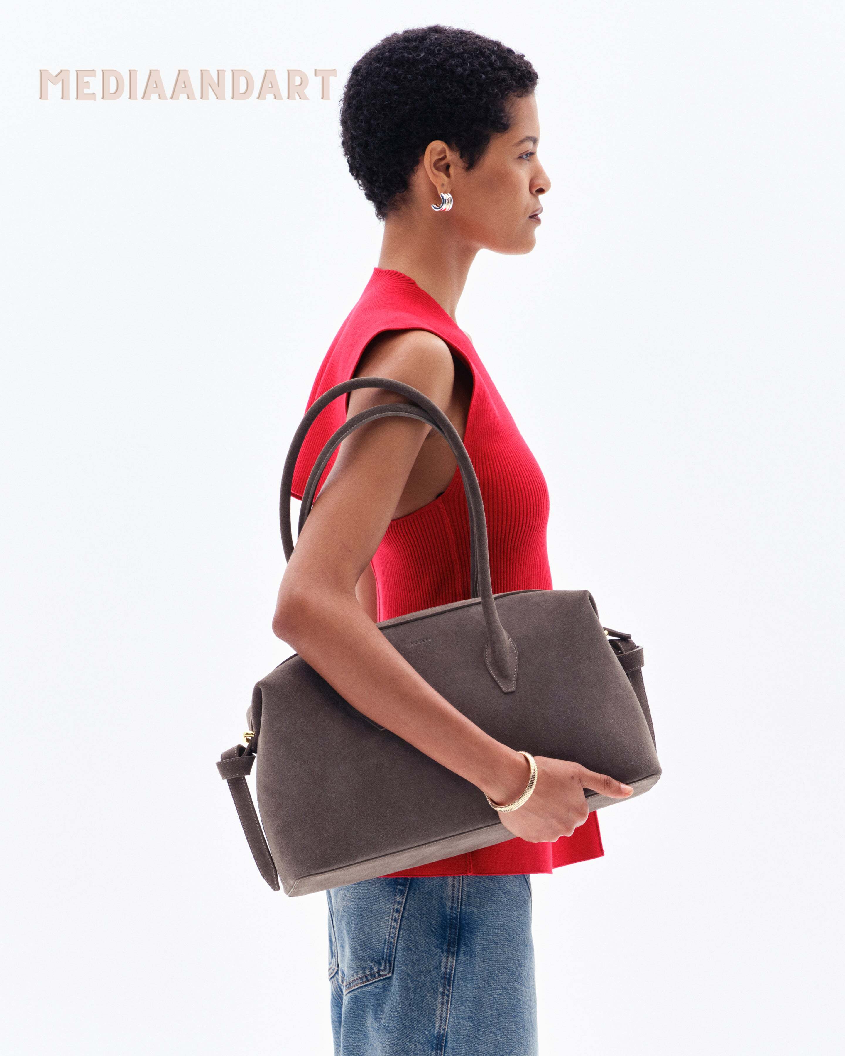 BRIOCHE DUFFLE - TAUPE SUEDE