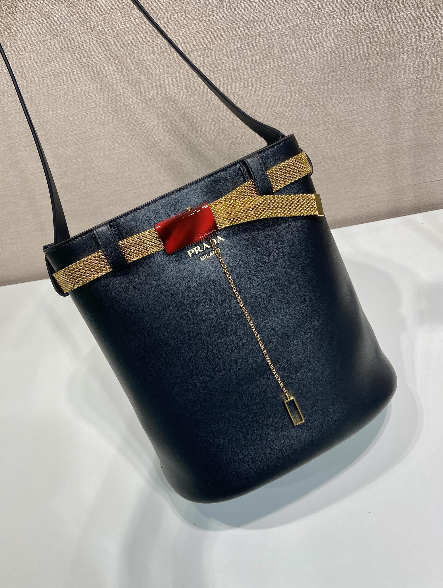 Prada Buckle Handbag 1BE085