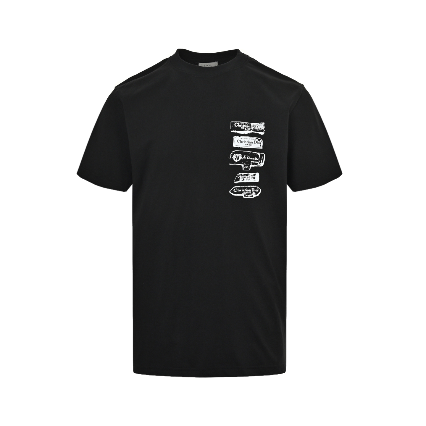 Dior 25ss flocked logo short sleeve