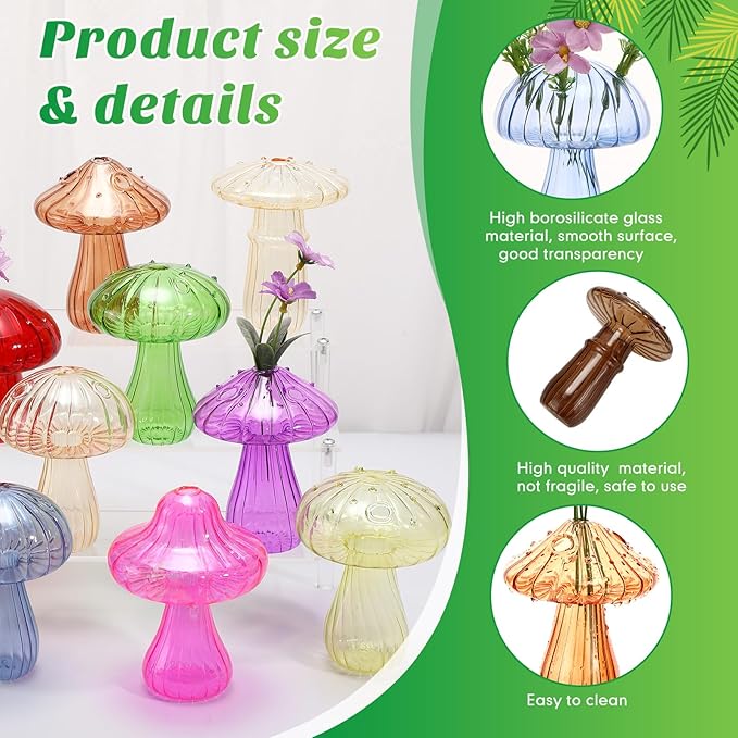 🍄🌺Colorful Mushroom Breeding Vase
