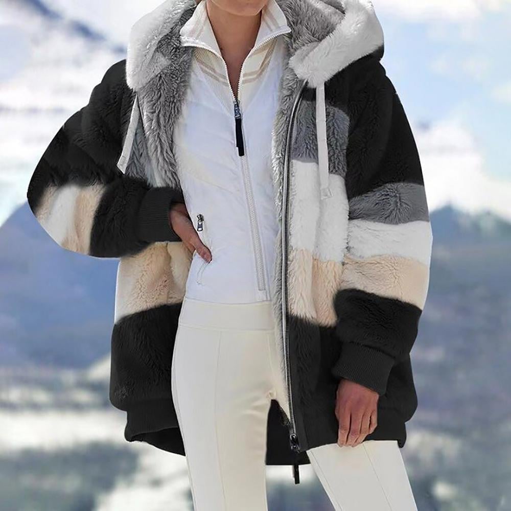 🔥LAST DAY 49% OFF🐑RCONTRASTING LAMB WOOL PADDED COAT🎁