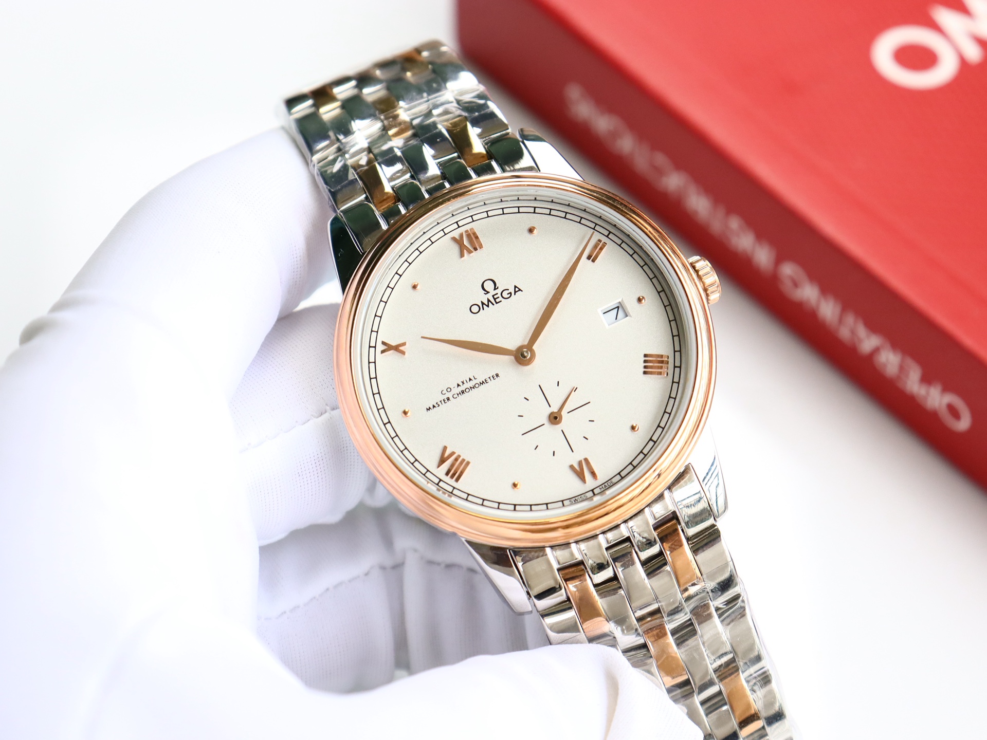 Omega De Ville series two-hand semi-mechanical men's watch