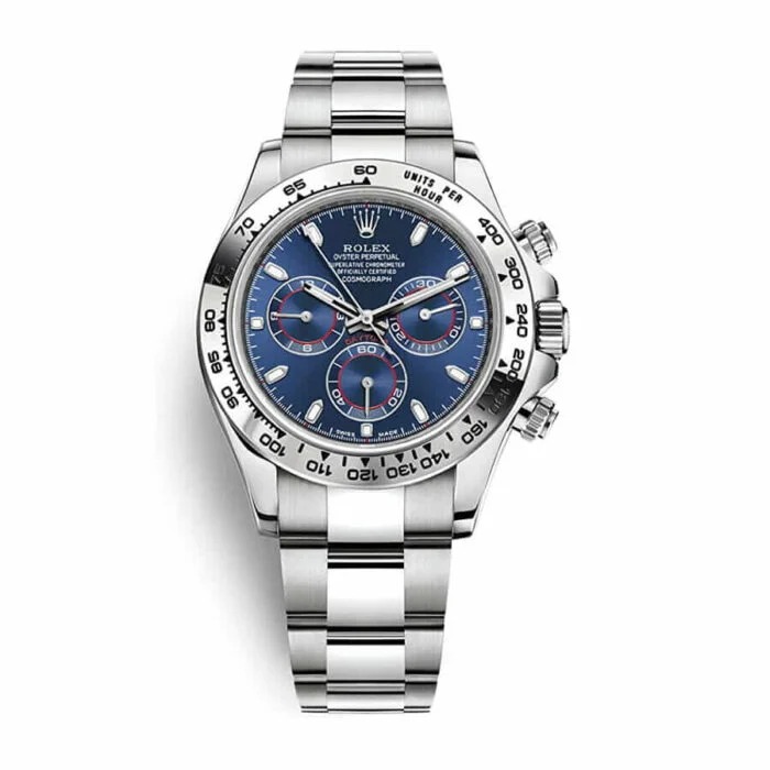 Rolex Daytona Cosmograph 116509 “White Gold Blue Dial” Mirror Clone Quality