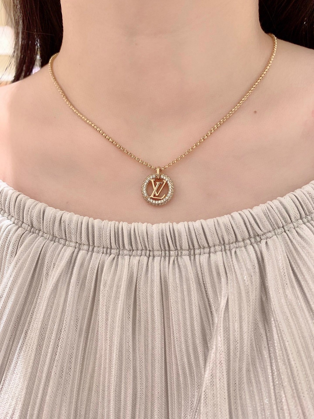 Louis Vuitton Alphabet Diamond Necklace
