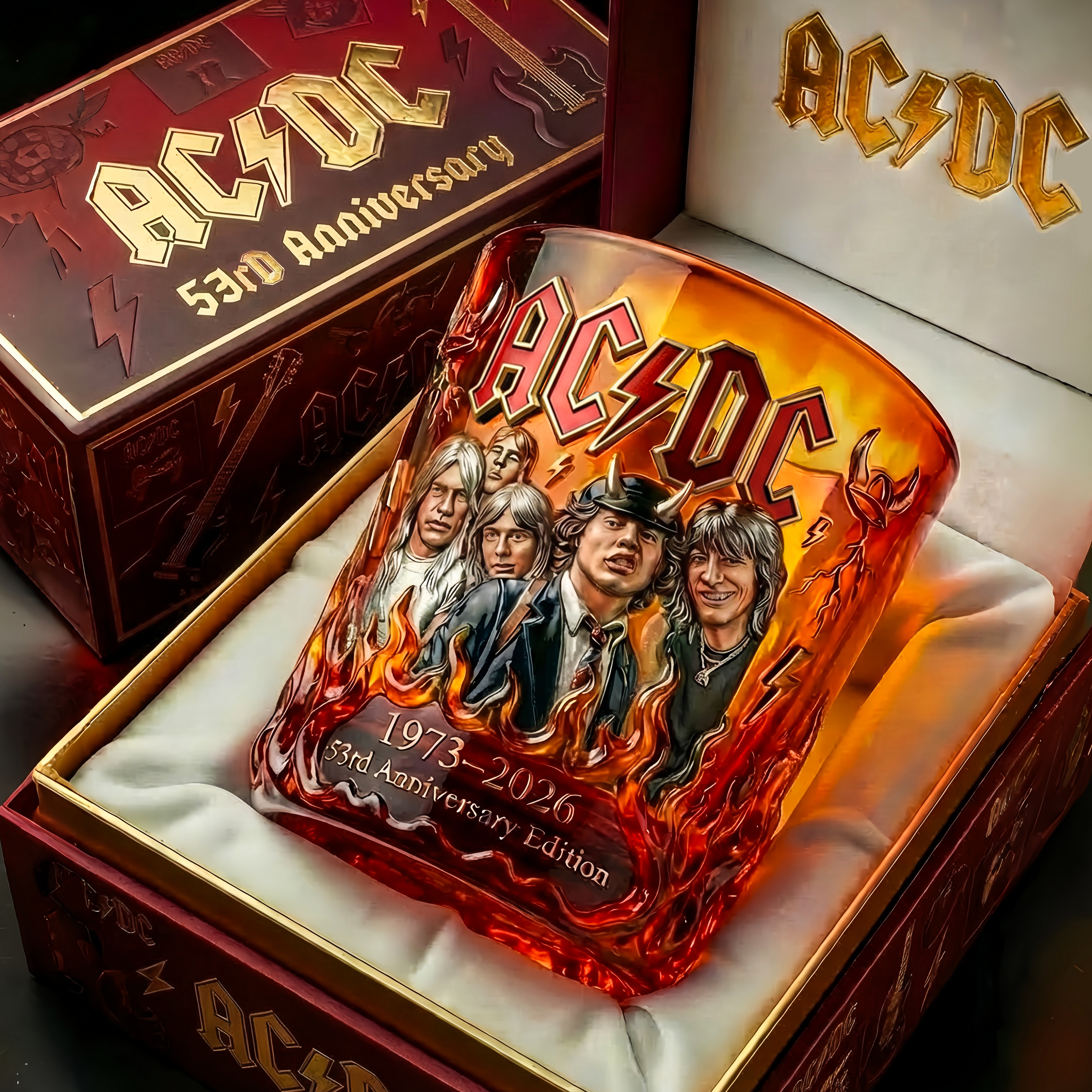AC⚡DC 53rd Anniversary Commemorative Whiskey Glass