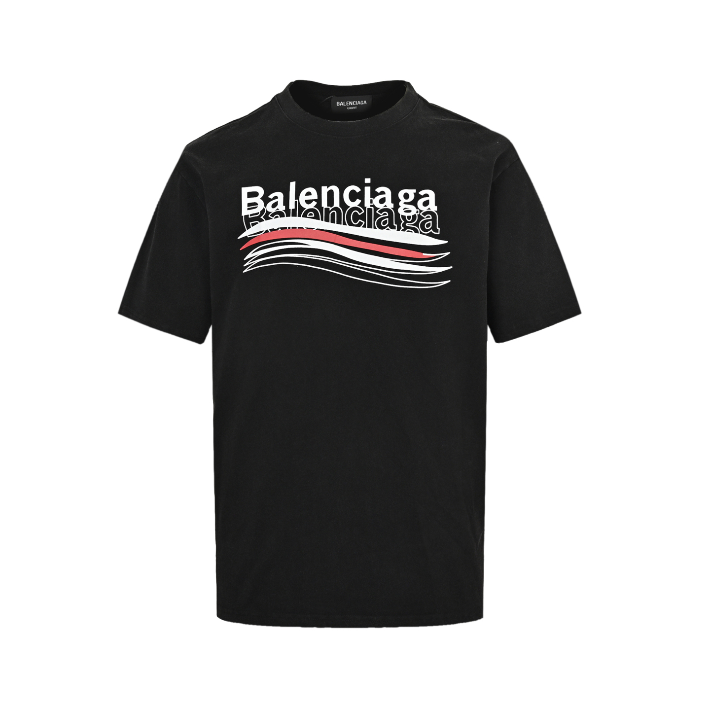 Balenciaga 25ss wave cola print short sleeve