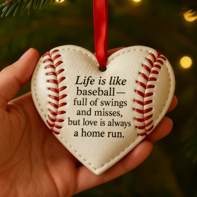 ⚾Handmade Heart-Shaped Baseball Ornament💖