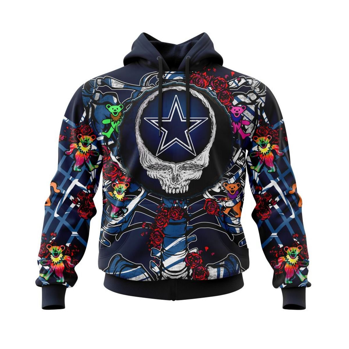 DALLAS COWBOYS 3D HOODIE MIX GRATEFUL DEAD