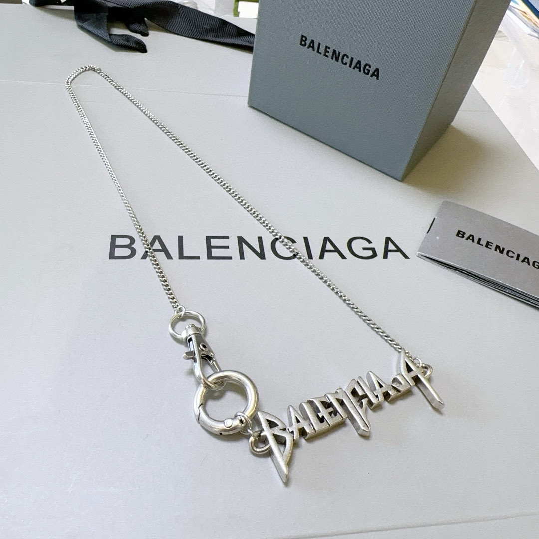 Balenciaga Font Chain Necklace
