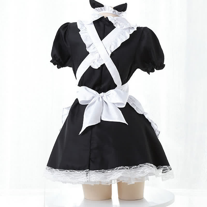 Cosplay Kitty Lolita Hollow Maid Ruffle Costume Dress