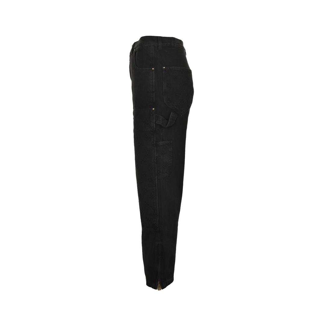 Louis Vuitton Embossed Monochrome Work Jeans