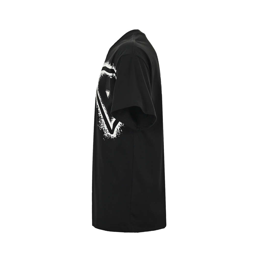 Prada 24ss triangle logo print short sleeves