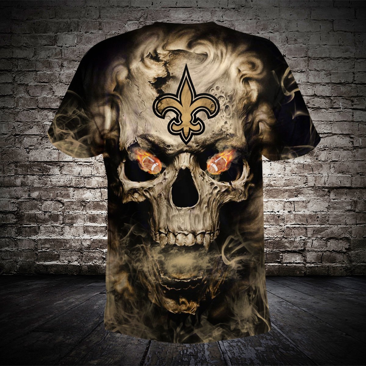 SAINTS HOODIE 3D SKULL 05