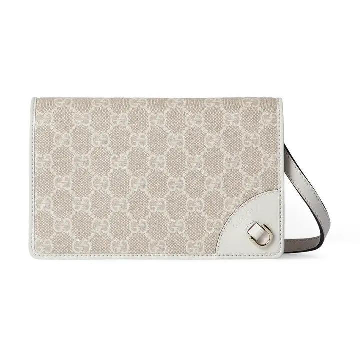 Gucci GG Emblem leather shoulder strap wallet 820688FAD6L9758