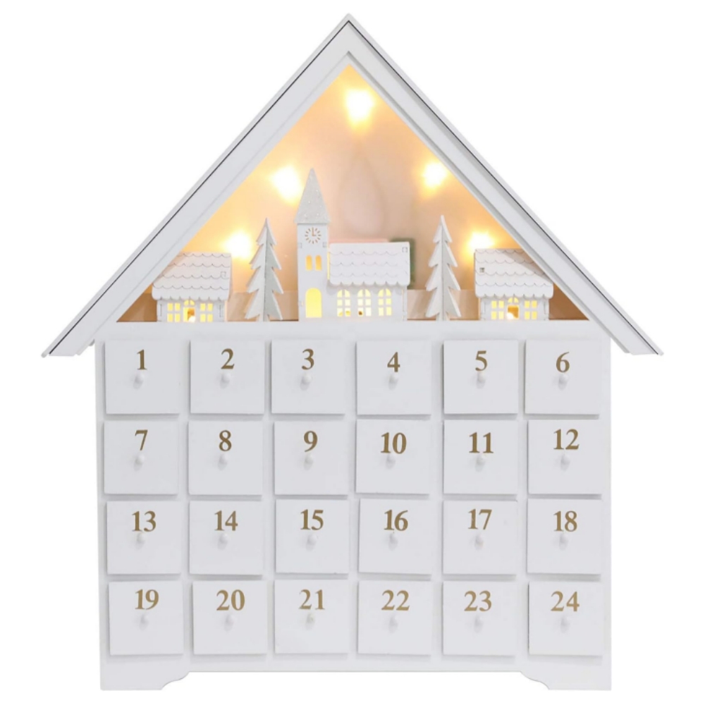 🎄CHRISTMAS ON SALE🔥Christmas Wooden Advent Calendar House with 24 Drawers