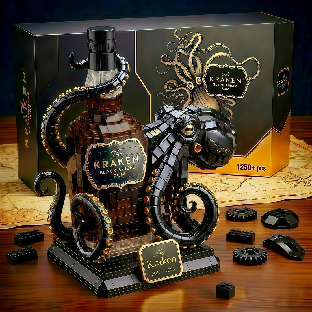 The Kraken Black Spiced Rum 2010-2026 Limited Edition Commemorative Brick Building Set