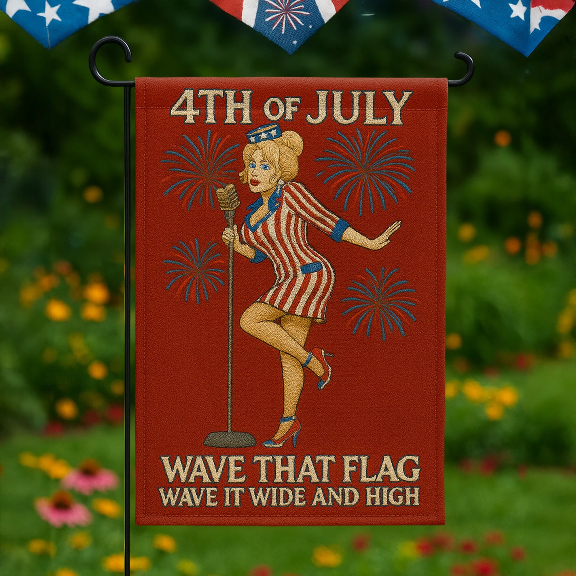 🔥Dolly Parton Independence Day Flag