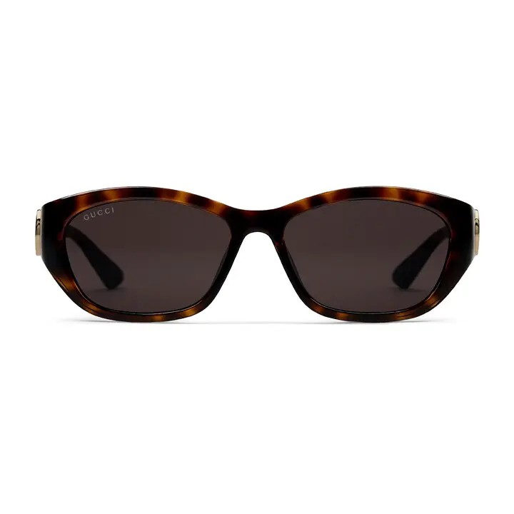 Gucci low bridge fitted rectangular frame sunglasses