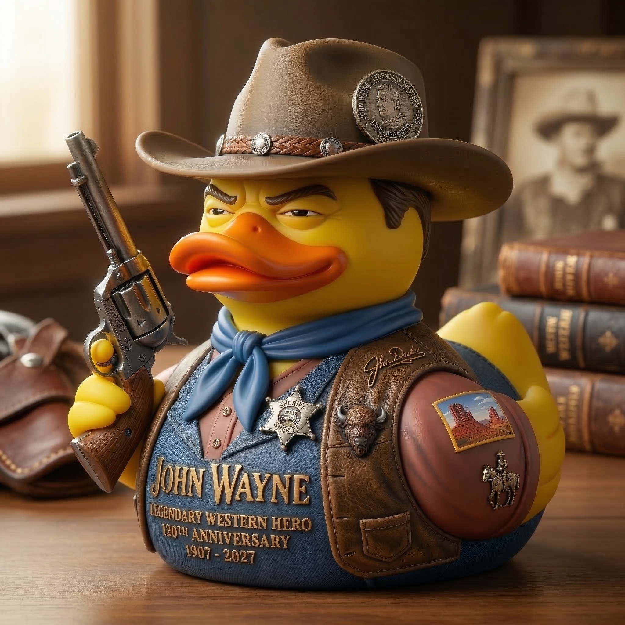 John Wayne 120th Anniversary Legendary Western Hero Collectible Duck