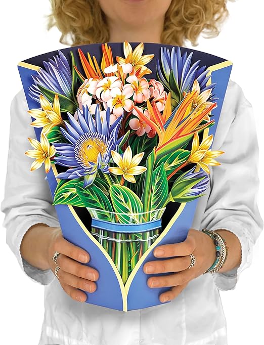 💐💐Vibrant 3D Bouquet - (Creative Holiday Blessing Gift Card)