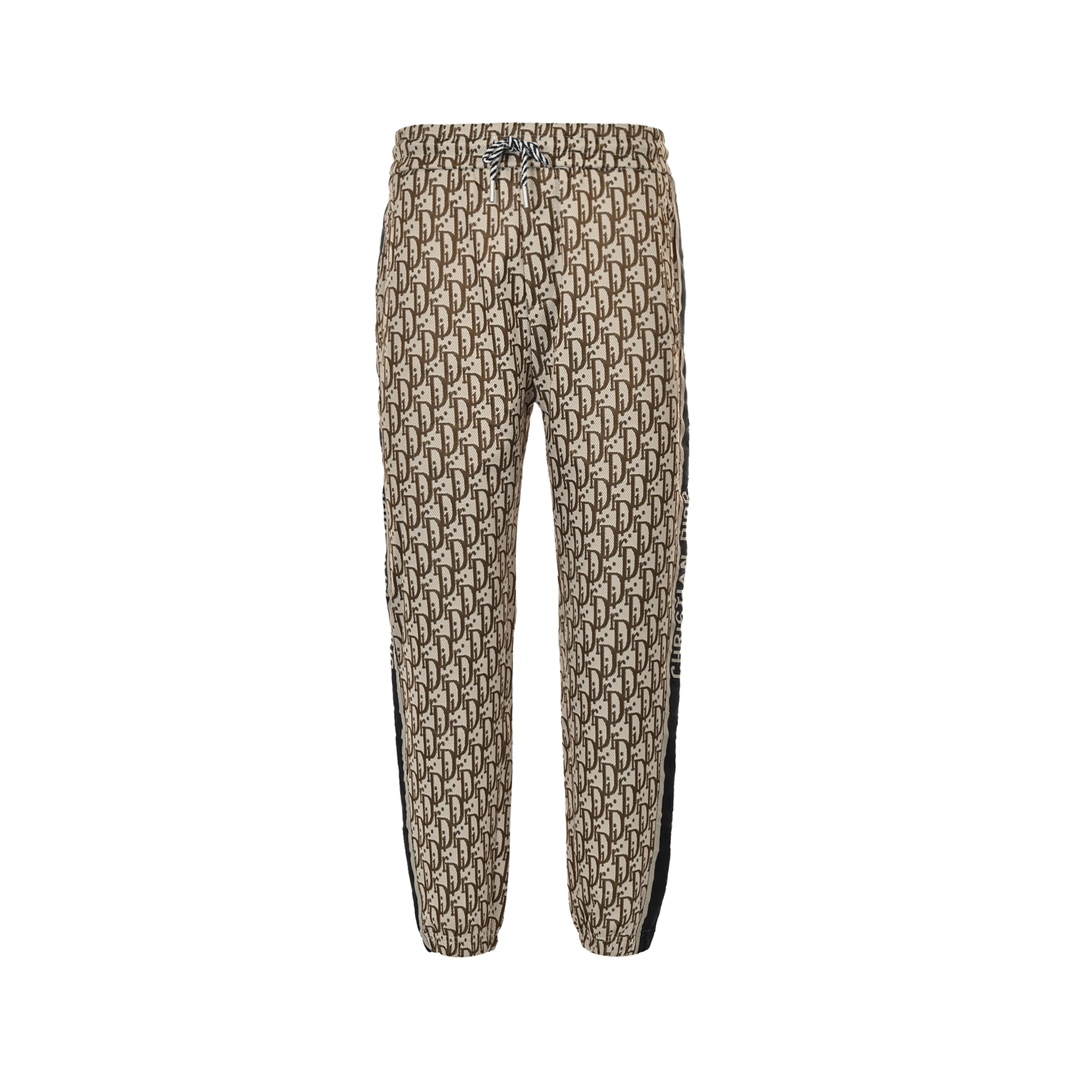 Dior all over print jacquard side webbing trousers set