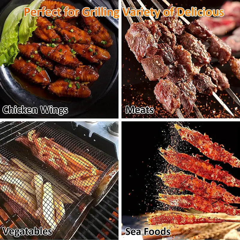 Rotating drum grill🔥 (a must-have for parties)