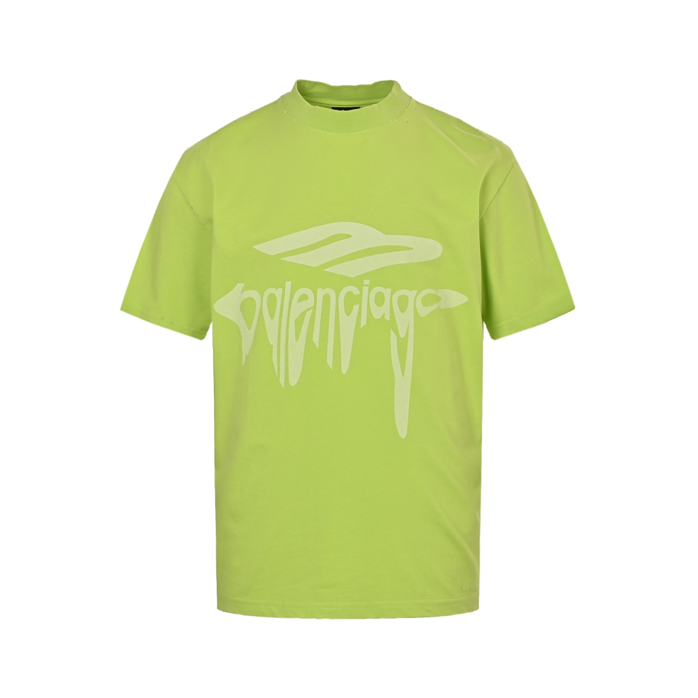 Balenciaga Melted Letters Printed Short Sleeve
